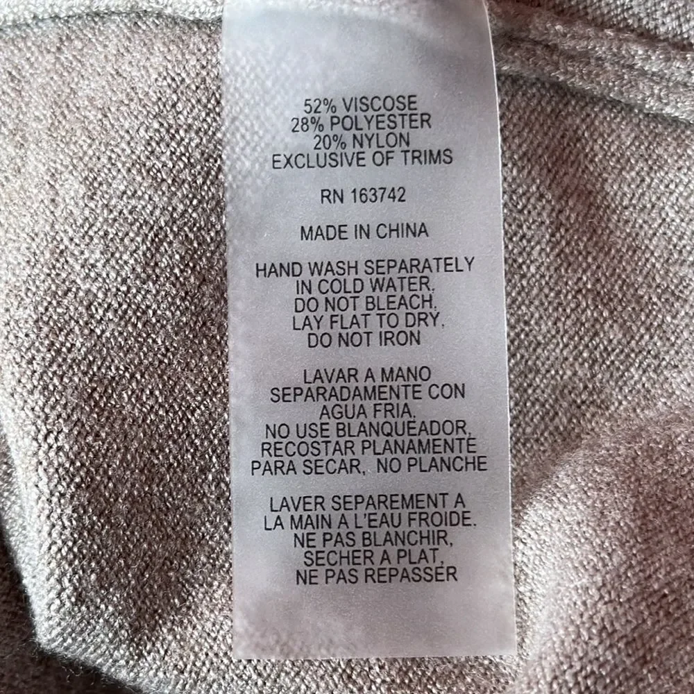 Milano XL Heather Mocha Boat Neck Sweater Long Sleeve Knit Top